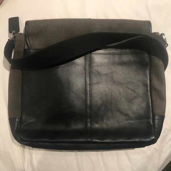 Coach suede leather messenger bag - Picture 4 of 11